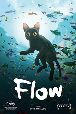 Official theatrical poster for Flow (2024)