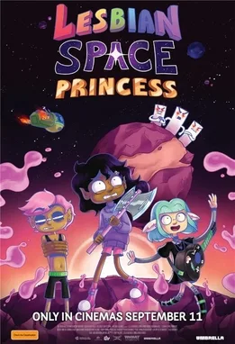 Official theatrical poster for Lesbian Space Princess (2025)