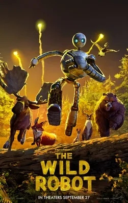 Official theatrical poster for The Wild Robot (2024)
